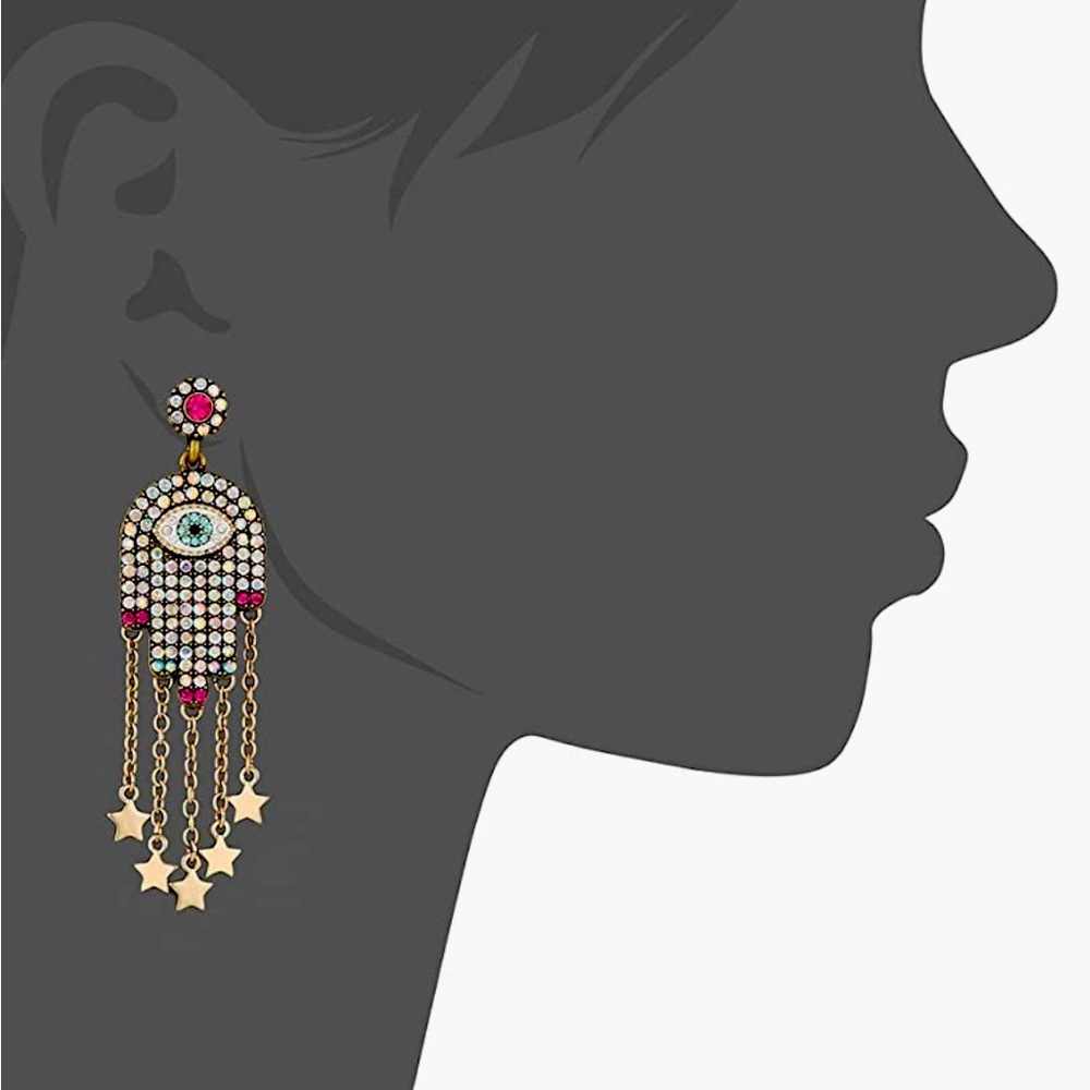 Betsy Johnson “Hamsa” earrings NWT